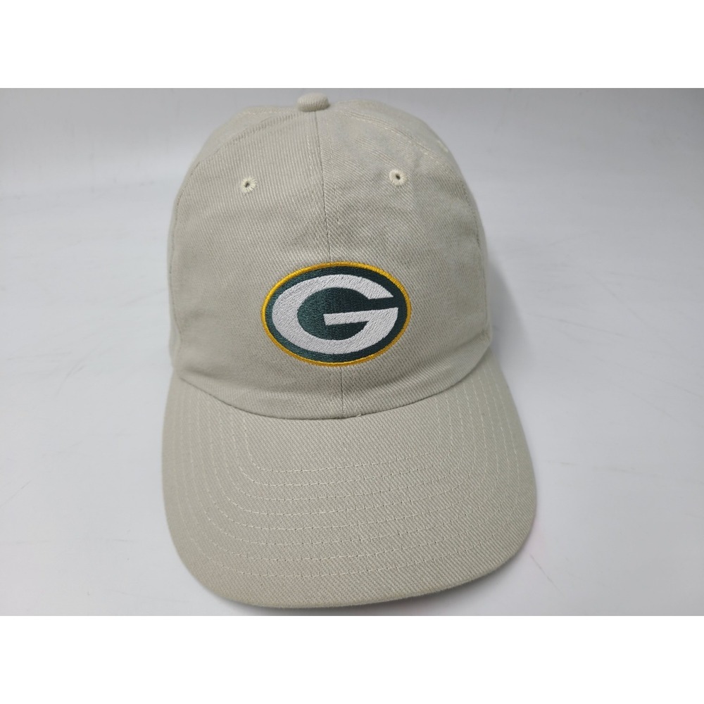 Vintage Green Bay Packers Team NFL Adjustable Hat Cap Cotton Men Football Beige